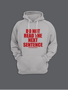 Мужская толстовка с капюшоном с принтом «Do not read» / Худи с прикольной надписью.