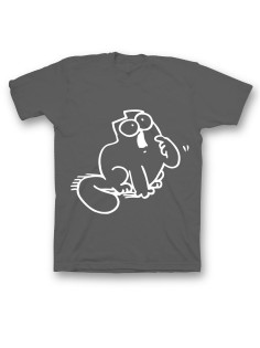 Мужская футболка с прикольным принтом "Simons cat"