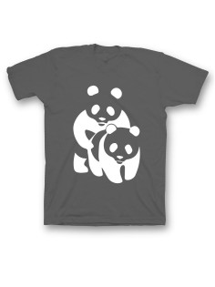 Мужская футболка с прикольным принтом "Panda on panda"