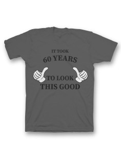 Мужская футболка с прикольным принтом "It took 60 years"