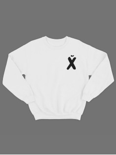 Модный свитшот - толстовка без капюшона с принтом "XUI"