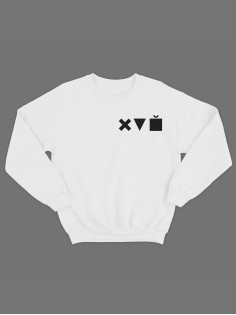 Модный свитшот - толстовка без капюшона с принтом "X triangle cube"
