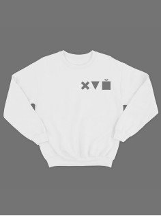 Модный свитшот - толстовка без капюшона с принтом "X triangle cube"