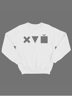 Модный свитшот - толстовка без капюшона с принтом "X triangle cube"