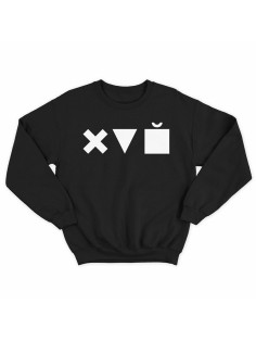 Модный свитшот - толстовка без капюшона с принтом "X triangle cube"