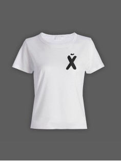 Женская футболка с прикольным принтом "XUI"