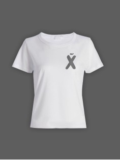 Женская футболка с прикольным принтом "XUI"
