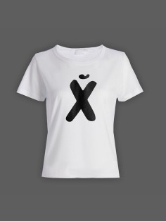 Женская футболка с прикольным принтом "XUI"