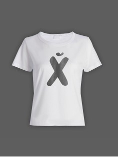 Женская футболка с прикольным принтом "XUI"
