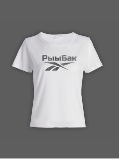 Женская футболка с прикольным принтом "Рыыбак"