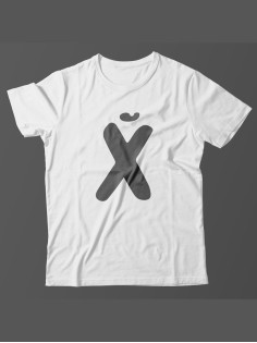 Мужская футболка с прикольным принтом "XUI"