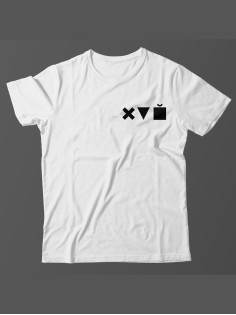 Мужская футболка с прикольным принтом "X triangle cube"