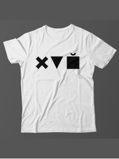 Мужская футболка с прикольным принтом "X triangle cube"