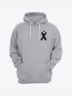 Прикольная толстовка с капюшоном - худи с принтом "XUI"