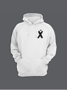 Прикольная толстовка с капюшоном - худи с принтом "XUI"