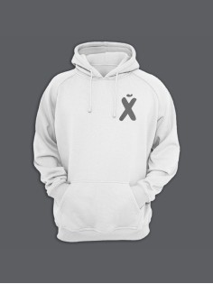Прикольная толстовка с капюшоном - худи с принтом "XUI"
