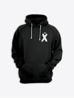 Прикольная толстовка с капюшоном - худи с принтом "XUI"