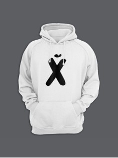 Прикольная толстовка с капюшоном - худи с принтом "XUI"