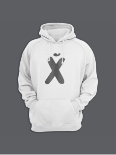Прикольная толстовка с капюшоном - худи с принтом "XUI"