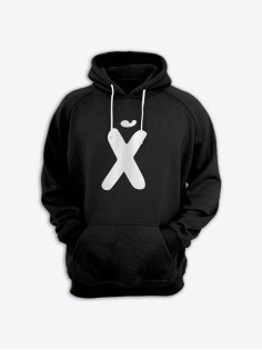 Прикольная толстовка с капюшоном - худи с принтом "XUI"