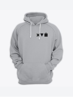 Прикольная толстовка с капюшоном - худи с принтом "X triangle cube"