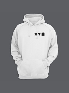 Прикольная толстовка с капюшоном - худи с принтом "X triangle cube"