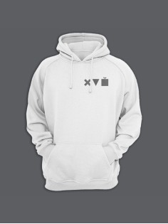 Прикольная толстовка с капюшоном - худи с принтом "X triangle cube"
