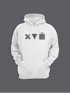 Прикольная толстовка с капюшоном - худи с принтом "X triangle cube"