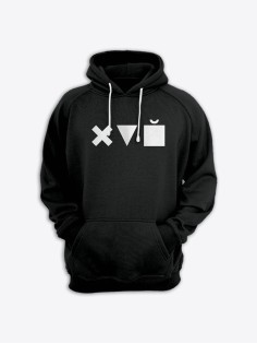 Прикольная толстовка с капюшоном - худи с принтом "X triangle cube"
