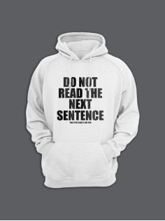 Толстовка женская с капюшоном с принтом Do not read / Модные худи с прикольной надписью