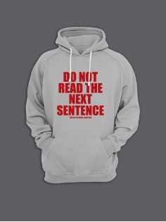 Толстовка женская с капюшоном с принтом Do not read / Модные худи с прикольной надписью