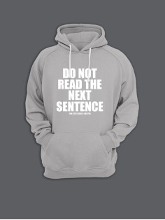 Толстовка женская с капюшоном с принтом Do not read / Модные худи с прикольной надписью
