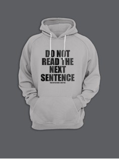 Толстовка женская с капюшоном с принтом Do not read / Модные худи с прикольной надписью