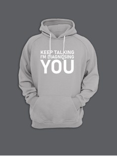 Толстовка женская с капюшоном с принтом Keep talking you / Модные худи с прикольной надписью