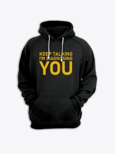 Толстовка женская с капюшоном с принтом Keep talking you / Модные худи с прикольной надписью