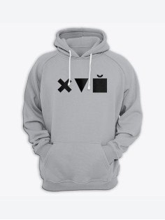 Худи оверсайз мужские с принтом XVЙ/Кофта с капюшоном мужская с
