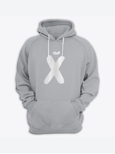 Мужское худи с капюшоном с интересным принтом XUI / Толстовка хлопок с прикольной надписью