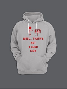 Модные худи женские с оригинальным принтом A good sign / Tолстовка женская с прикольной надписью