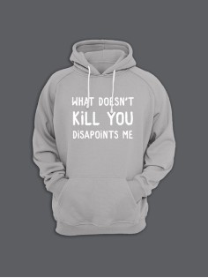 Модные худи женские с оригинальным принтом Kill you / толстовка женская с прикольной надписью