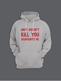 Модные худи женские с оригинальным принтом Kill you / толстовка женская с прикольной надписью