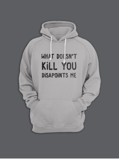 Модные худи женские с оригинальным принтом Kill you / толстовка женская с прикольной надписью