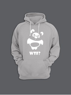Модные худи женские с оригинальным принтом WTF Vinney / Толстовка женская с прикольной надписью