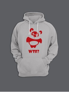 Модные худи женские с оригинальным принтом WTF Vinney / Толстовка женская с прикольной надписью