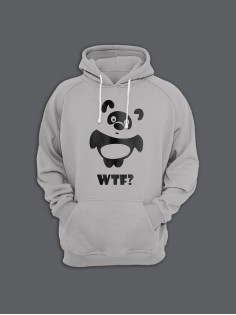 Модные худи женские с оригинальным принтом WTF Vinney / Толстовка женская с прикольной надписью
