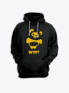 Модные худи женские с оригинальным принтом WTF Vinney / Толстовка женская с прикольной надписью