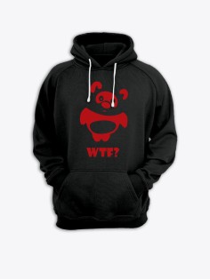 Модные худи женские с оригинальным принтом WTF Vinney / Толстовка женская с прикольной надписью