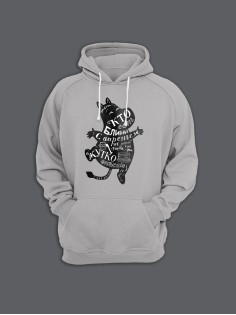 Модные худи женские с оригинальным принтом Бегемот / Толстовка женская с прикольной надписью