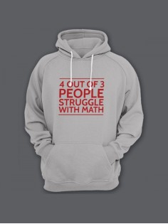 Женская худи с прикольным принтом / Толстовка с капюшоном с карманом, без молнии  с надписью