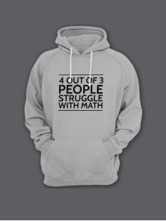 Женская худи с прикольным принтом / Толстовка с капюшоном с карманом, без молнии  с надписью