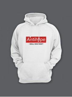 Женская худи с прикольным принтом / Толстовка с капюшоном с карманом, без молнии  с надписью